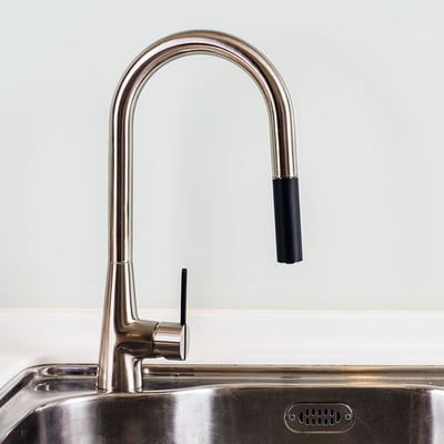 FLEAKER廚房無鉛伸縮龍頭-絲光鍍鎳 - EA-211-N1