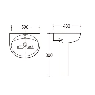 Cassido - 立柱盆 / L001 L002 L112 L113 L11410