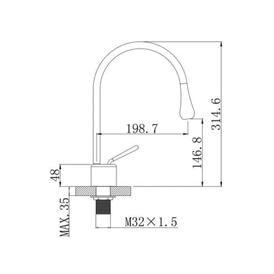 DE - 鵝頸龍頭 - 水滴型造型面盆龍頭 - G.8.565917