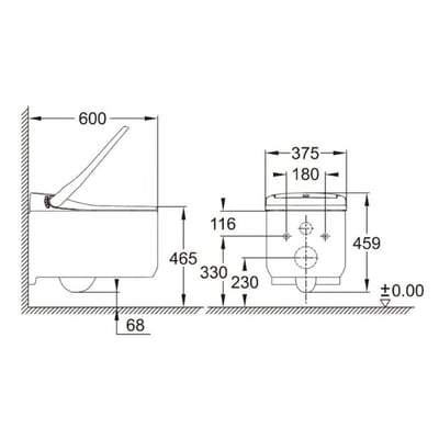 GROHE｜Sensia Arena 懸壁式l壁掛式精品智慧SPA馬桶-39922SHO4