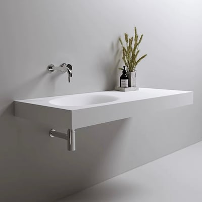 IDEAVIT - 人造石一體成型掛式盆 - K-209-T-UP2