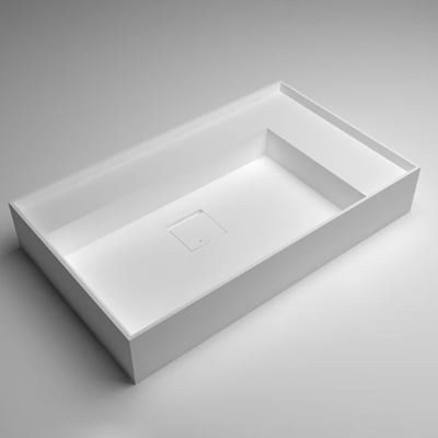 IDEAVIT - 白色平光霧面人造石壁掛盆 - WA15202.8L7