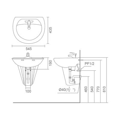 MRBEAR - 雙孔面盆組 / P-1894D2