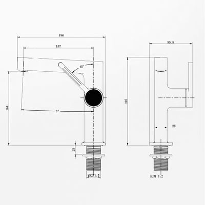 IDEAVIT - 新款側把手科技感面盆龍頭 - VI-500204510