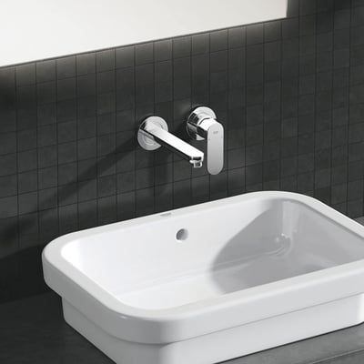 GROHE 雙孔埋壁式面盆龍頭 (鉻色) -195710021