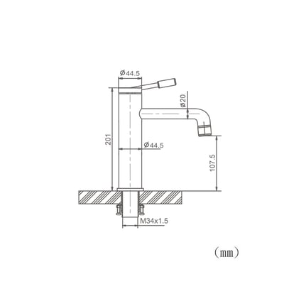 JiangPin - 鐵灰色LOFT風面盆龍頭 - FA17GS5