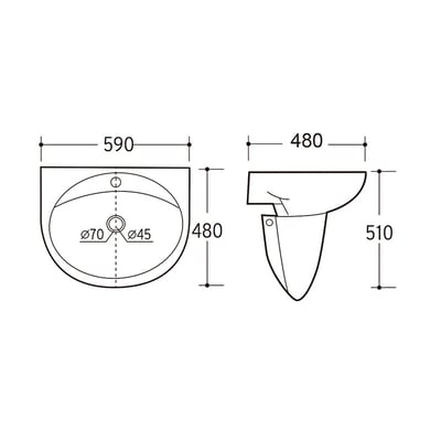 CASSIDO - 壁掛式面盆全系列  /  BW-003 ~ 006 / BW-008 / L112~4-116