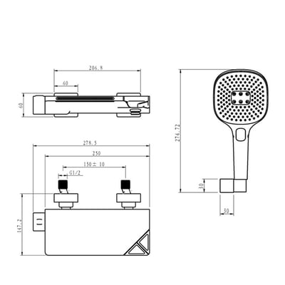 IDEAVIT - 穩壓型混和瀑布龍頭 - D-72507-K-S15