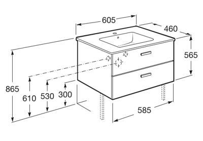ROCA 維多利亞一體盆-A32799E0003
