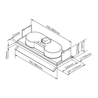 隱藏/全隱藏雙用安裝排油煙機-RH-93703