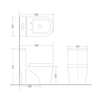 MRBEAR - 兩段式省水單體馬桶 / MA-1939-BN2