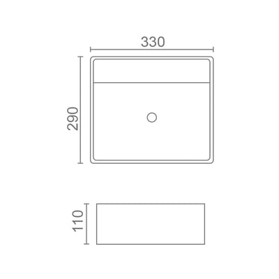 MRBEAR - 小長方陶瓷盆 / PMA-1097B2