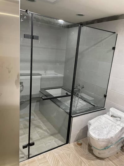 淋浴拉門乾溼分離 - 一字無框內開/外開 JC-006B5