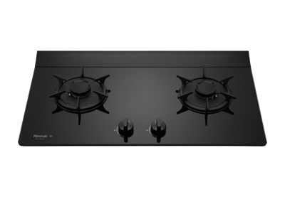 Rinnai林內-檯面式彩焱玻璃雙口爐-RB-L2680G(B)1