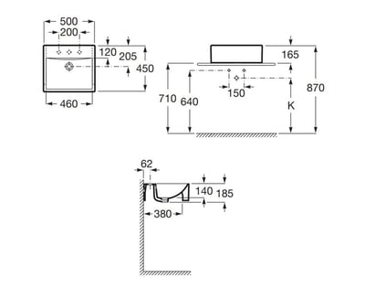ROCA碟塔半崁盆-A32711S0003