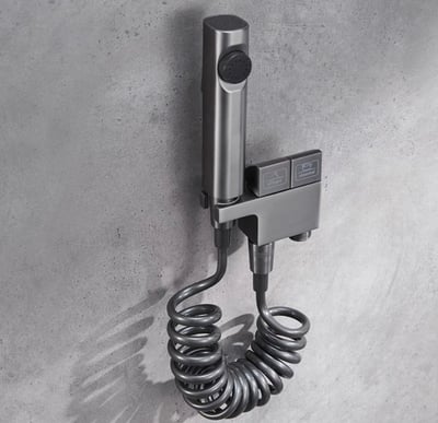 BS - 900 鐵灰黑色沖洗器 / 全配全銅款附按壓三通2