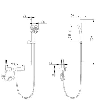 IDEAVIT - 多功能按鍵式切換淋浴龍頭 - RD-11713-B/R/S/G/W/Y13