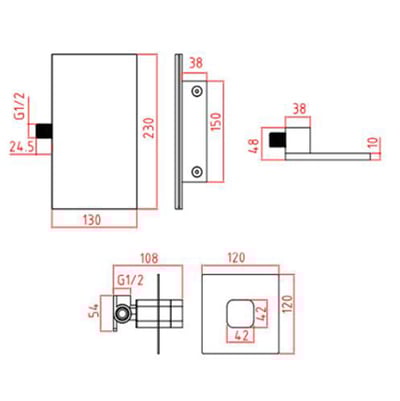 DE系列 -埋壁式瀑布面盆龍頭 - PB-70091-M5