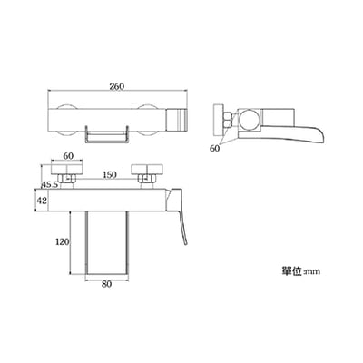 義大利 KUDIA -浴缸瀑布龍頭 - KD-57035