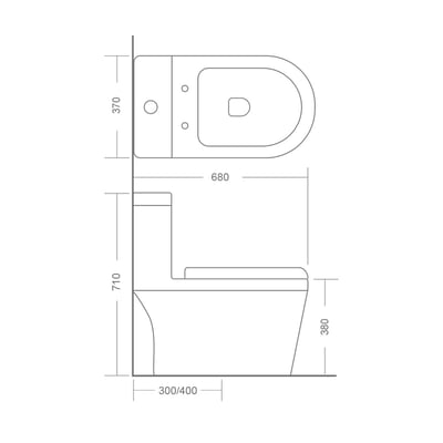 MRBER - NEW!! 兩段式省水單體馬桶 / PMA-2948.3 / PMA-2948.42