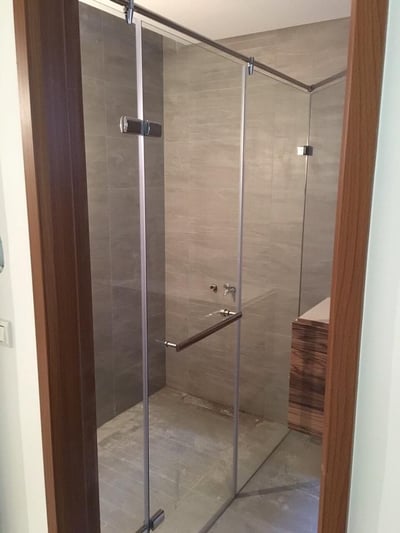 淋浴拉門乾溼分離 - 一字無框內開/外開 JC-0025