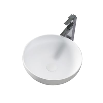 IDEAVIT - 人造石獨立圓形薄邊面盆 - K-513C-T-SK1