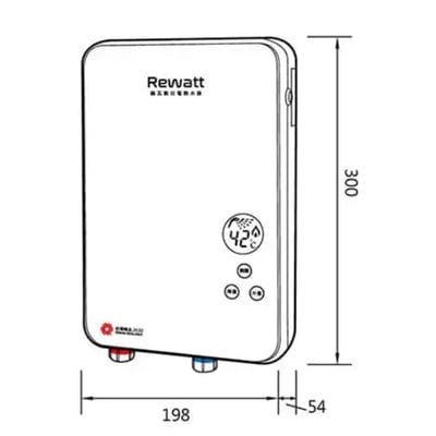 綠瓦 - QR001A｜數位恆溫變頻電熱水器2