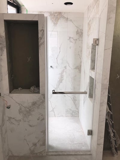 淋浴拉門乾溼分離-無框單門 JC-00112