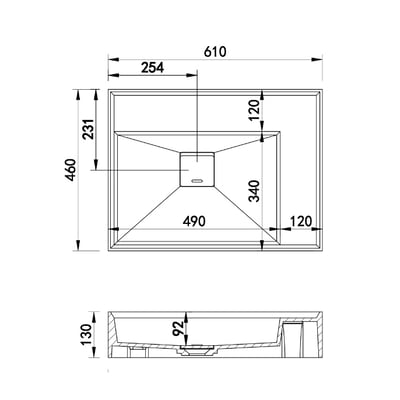 IDEAVIT - 白色平光霧面人造石壁掛盆 - WA15202.8L9