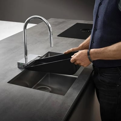 Hansgrohe Aquno Select M81 廚房抽拉瀑布龍頭 - 738378002