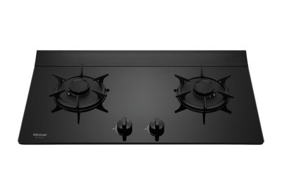 Rinnai林內-檯面式彩焱玻璃雙口爐-RB-L2610G(B)1