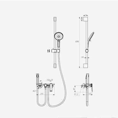 IDEAVIT - 多功能旋鈕淋浴龍頭 / 沖洗器功能款 - RD-11715-S/B/W/Y/G13