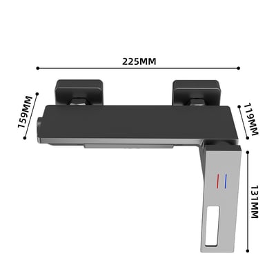 IDEAVIT - 按鍵式混和瀑布龍頭 - D-70099-K-T110