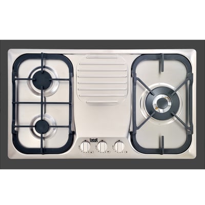 不鏽鋼三口高效能瓦斯爐GH7050-R1