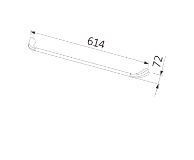全銅電鍍 - 單桿毛巾桿 T-70662