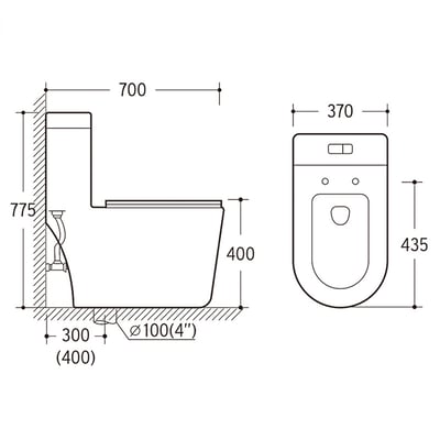 Cassido - 單體兩段式沖水馬桶 / O-8082