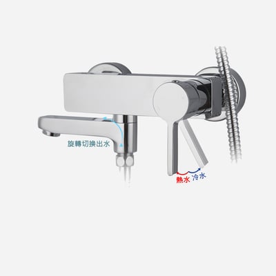 RONCRAX - IDEAVIT8 精緻出水切換龍頭 / 多款蓮蓬頭可選 / RN-105232-K-1 / RN-105235-0單瀑布款6