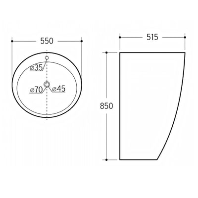 Cassido - 立柱盆 / L001 L002 L112 L113 L1144