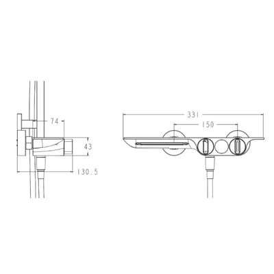DE.系列 - 瀑布式平台款 / 浴缸龍頭 - CH1037-K2P5