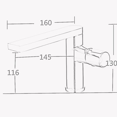 Ideavit 荷蘭 品牌 - 極簡現代舞動龍頭 - ID-73054S-10-PCB16