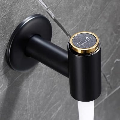 雷勒-霧黑/金系列-單冷短版龍頭、洗衣機款-BH-9.00G1