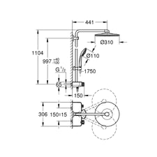 德國Grohe EUPHORIA SMARTCONTROL SYSTEM 310 Duo 兩段式恆溫花灑組 - 預購8