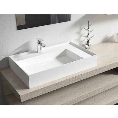 IDEAVIT - 白色平光霧面人造石壁掛盆 - WA15202.8L3