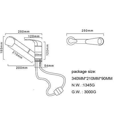 DE系列 - 矮款抽拉式陽台龍頭 / 雙切換 - Y648253