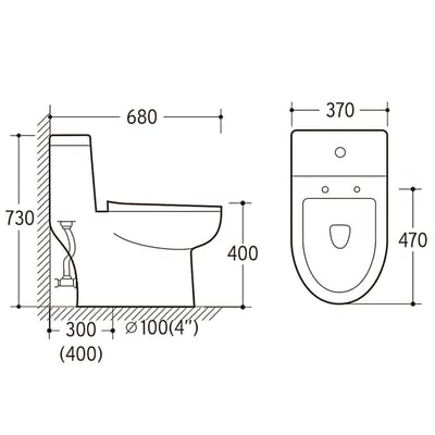 Cassido - 單體兩段式沖水馬桶 / O-9082