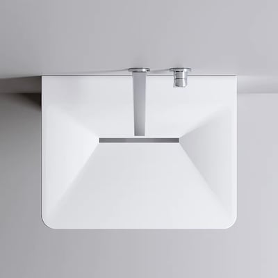 歐洲星級飯店款 - 荷蘭IDEAVIT - 純手工訂製CORIAN-人造石一體落地盆-Z.23-KL.M4