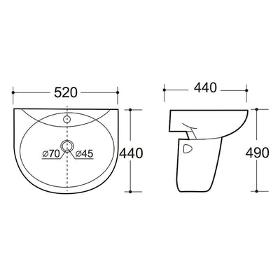 CASSIDO - 壁掛式面盆全系列  /  BW-003 ~ 006 / BW-008 / L112~4-114