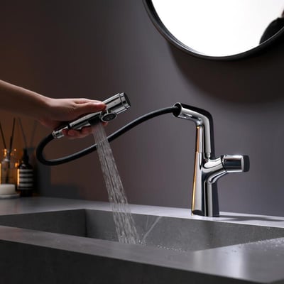 DE系列 - 伸縮切換面盆龍頭 - S.8009K13