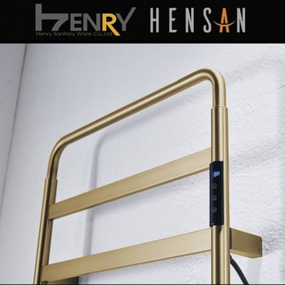 HENSAN - 智能電熱毛巾桿 / F-2023-BG(拉絲金)2