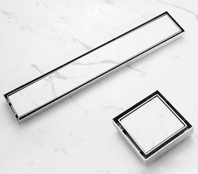 304 不銹鋼 - 隱形地板集水槽 / 地板排水槽 / 內嵌磁磚排水槽 / 隱形地排 - ST-10052-11